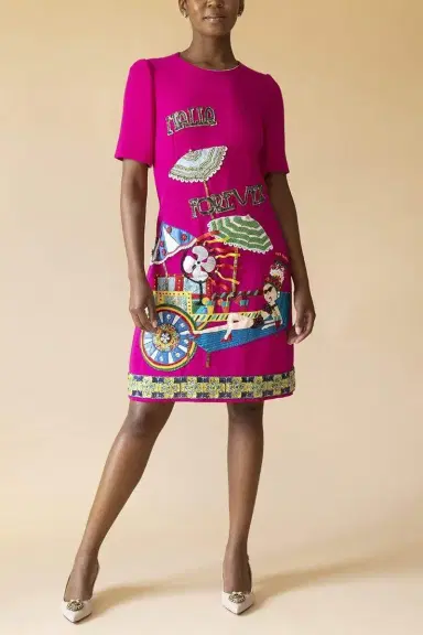 Dolce & Gabbana Italia Forever Embroidered Dress | Thumbnail 2 Dolce & Gabbana Italia Forever Embroidered Dress | Thumbnail 2
