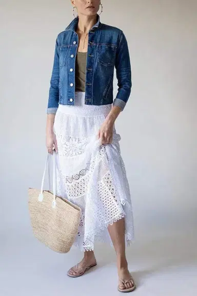 L'Agence Janelle Raw Denim Jacket | Thumbnail 3 L'Agence Janelle Raw Denim Jacket | Thumbnail 3