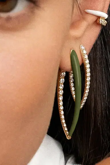 Melissa Kaye Large Cristina Pink Earrings | Thumbnail 2 Melissa Kaye Large Cristina Pink Earrings | Thumbnail 2