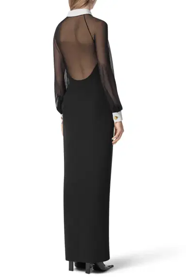 Versace Long Sleeve Button Dress | Thumbnail 3 Versace Long Sleeve Button Dress | Thumbnail 3