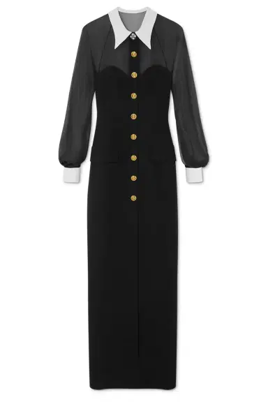 Versace Long Sleeve Button Dress | Thumbnail 1 Versace Long Sleeve Button Dress | Thumbnail 1