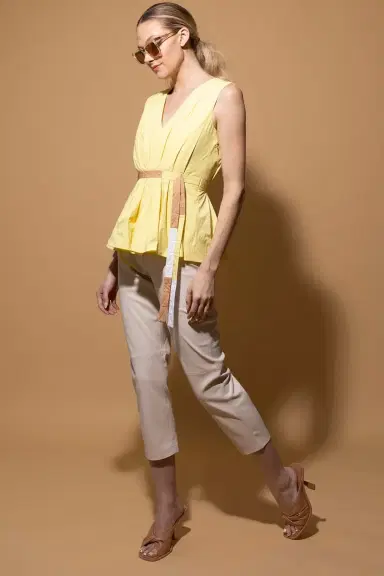 Roksanda Mariska Sleeveless V-Neck Top | Thumbnail 3 Roksanda Mariska Sleeveless V-Neck Top | Thumbnail 3