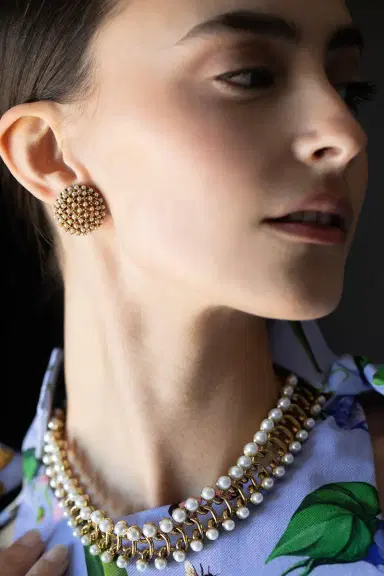 Oscar de la Renta Pearl Small Link Necklace | Thumbnail 4 Oscar de la Renta Pearl Small Link Necklace | Thumbnail 4