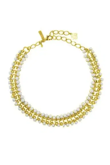 Oscar de la Renta Pearl Small Link Necklace | Thumbnail 1 Oscar de la Renta Pearl Small Link Necklace | Thumbnail 1