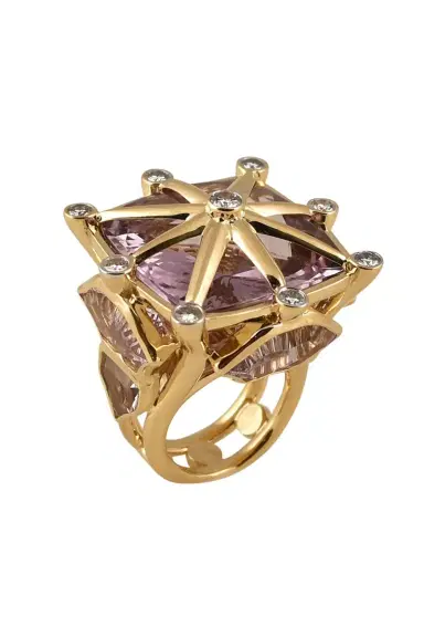 TONY DUQUETTE Pink Amethyst Royalty Crown Ring | Thumbnail 1 TONY DUQUETTE Pink Amethyst Royalty Crown Ring | Thumbnail 1