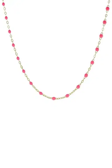 Gigi Clozeau Pink Bead Classic Gigi Sautoir Necklace | Thumbnail 1 Gigi Clozeau Pink Bead Classic Gigi Sautoir Necklace | Thumbnail 1