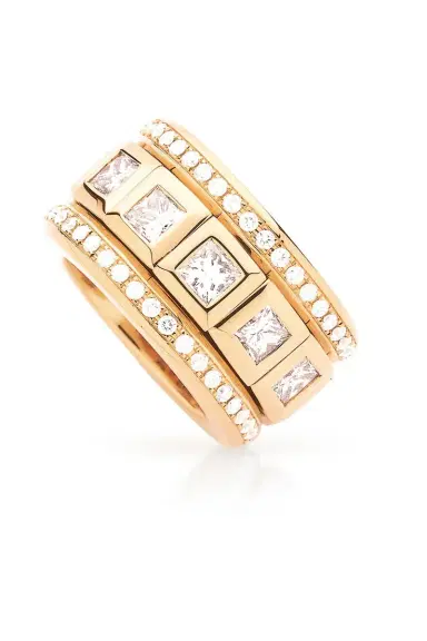 TAMARA COMOLLI Princess Diamond Pave Ring | Thumbnail 1 TAMARA COMOLLI Princess Diamond Pave Ring | Thumbnail 1