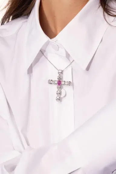 ALEXANDER LAUT Ruby Diamond Cross Necklace | Thumbnail 4 ALEXANDER LAUT Ruby Diamond Cross Necklace | Thumbnail 4