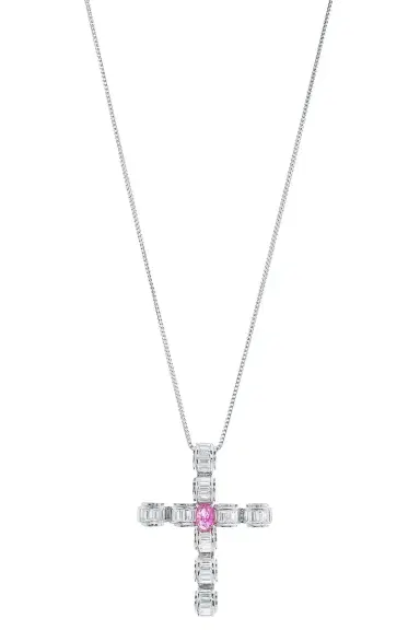 ALEXANDER LAUT Ruby Diamond Cross Necklace | Thumbnail 1 ALEXANDER LAUT Ruby Diamond Cross Necklace | Thumbnail 1