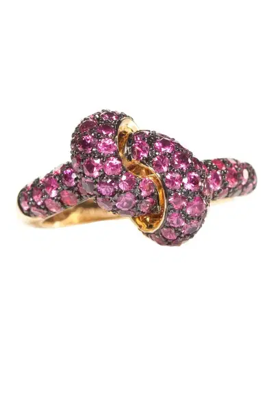 THE LOVE KNOT BY CORALIE Ruby Love Knot Ring | Thumbnail 1 THE LOVE KNOT BY CORALIE Ruby Love Knot Ring | Thumbnail 1