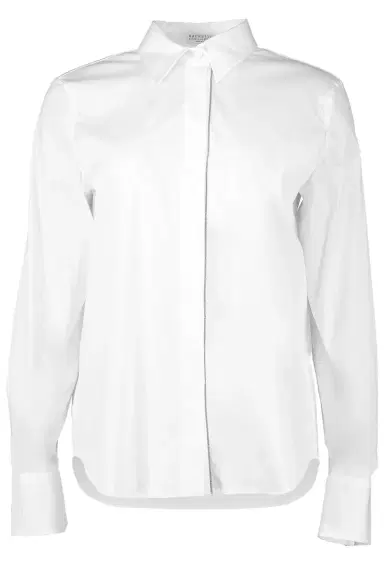 Brunello Cucinelli Shiny Trim Stretch Shirt | Thumbnail 1 Brunello Cucinelli Shiny Trim Stretch Shirt | Thumbnail 1