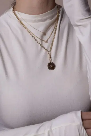 Zoë Chicco Single Initial Necklace | Thumbnail 3 Zoë Chicco Single Initial Necklace | Thumbnail 3