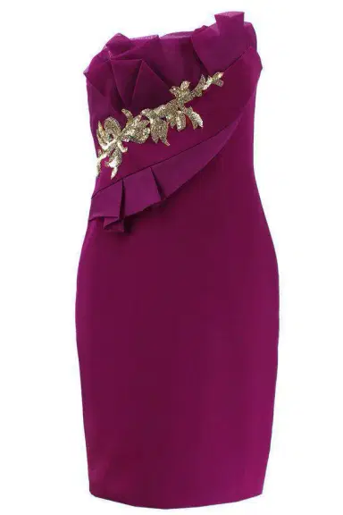 Marchesa Notte Strapless Draped Bodice Dress | Thumbnail 1 Marchesa Notte Strapless Draped Bodice Dress | Thumbnail 1