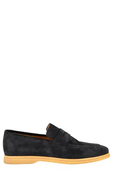 ELEVENTY Suede Loafer - Blue | Thumbnail 1 ELEVENTY Suede Loafer - Blue | Thumbnail 1