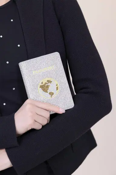 Judith Leiber Traveler Passport Holder - Silver | Thumbnail 2 Judith Leiber Traveler Passport Holder - Silver | Thumbnail 2