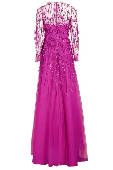 PAMELLA ROLAND Tulle Sequin Floral Gown | Thumbnail 4 PAMELLA ROLAND Tulle Sequin Floral Gown | Thumbnail 4