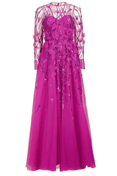 PAMELLA ROLAND Tulle Sequin Floral Gown | Thumbnail 1 PAMELLA ROLAND Tulle Sequin Floral Gown | Thumbnail 1
