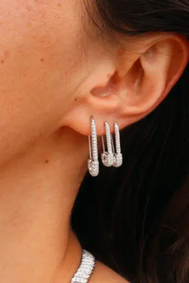 Anita Ko Yellow Gold Diamond Safety Pin Earring | Thumbnail 2 Anita Ko Yellow Gold Diamond Safety Pin Earring | Thumbnail 2