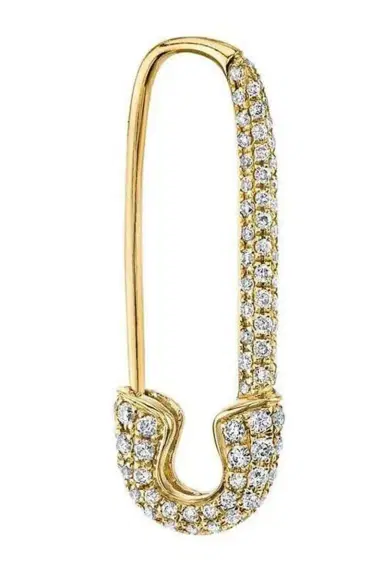 Anita Ko Yellow Gold Diamond Safety Pin Earring | Thumbnail 1 Anita Ko Yellow Gold Diamond Safety Pin Earring | Thumbnail 1