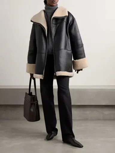 TOTEME Two-tone Shearling Jacket | Thumbnail 2 TOTEME Two-tone Shearling Jacket | Thumbnail 2