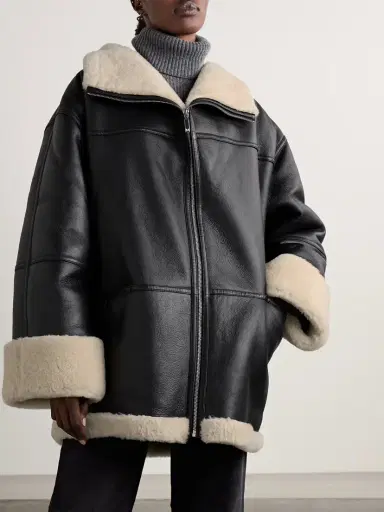 TOTEME Two-tone Shearling Jacket | Thumbnail 3 TOTEME Two-tone Shearling Jacket | Thumbnail 3