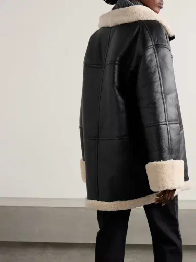 TOTEME Two-tone Shearling Jacket | Thumbnail 4 TOTEME Two-tone Shearling Jacket | Thumbnail 4