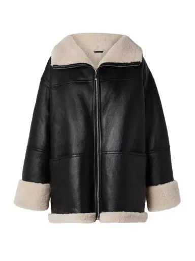 TOTEME Two-tone Shearling Jacket | Thumbnail 1 TOTEME Two-tone Shearling Jacket | Thumbnail 1