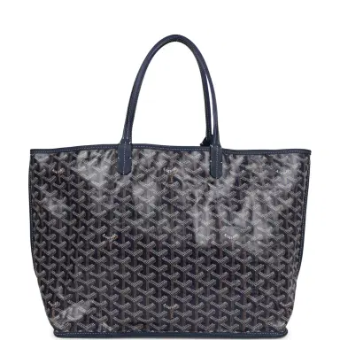 goyard Goyard Anjou PM Navy Goyardine Canvas Palladium Hardware | Thumbnail 1 goyard Goyard Anjou PM Navy Goyardine Canvas Palladium Hardware | Thumbnail 1