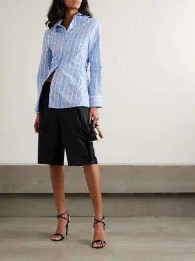 Jacquemus Pablo Asymmetric Striped Cotton-poplin Shirt | Thumbnail 2 Jacquemus Pablo Asymmetric Striped Cotton-poplin Shirt | Thumbnail 2