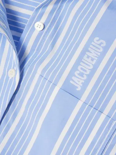 Jacquemus Pablo Asymmetric Striped Cotton-poplin Shirt | Thumbnail 4 Jacquemus Pablo Asymmetric Striped Cotton-poplin Shirt | Thumbnail 4