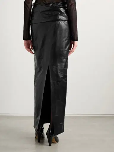 Khaite Winler Gathered Leather Maxi Skirt | Thumbnail 4 Khaite Winler Gathered Leather Maxi Skirt | Thumbnail 4
