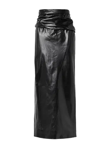 Khaite Winler Gathered Leather Maxi Skirt | Thumbnail 1 Khaite Winler Gathered Leather Maxi Skirt | Thumbnail 1