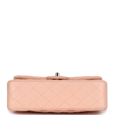Chanel Pre-owned Chanel Small Classic Double Flap Light Pink Lambskin Gold Hardware | Thumbnail 6 Chanel Pre-owned Chanel Small Classic Double Flap Light Pink Lambskin Gold Hardware | Thumbnail 6