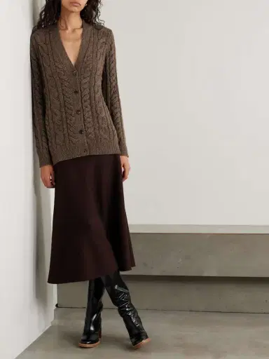 Gabriela Hearst Cable-knit Cashmere Cardigan - x large | Thumbnail 2 Gabriela Hearst Cable-knit Cashmere Cardigan - x large | Thumbnail 2