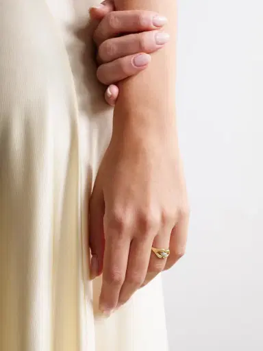 Jenna Blake Mini Nautical 18-karat Gold Diamond Ring | Thumbnail 2 Jenna Blake Mini Nautical 18-karat Gold Diamond Ring | Thumbnail 2