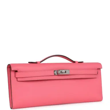 HERMÈS Hermes Kelly Cut Rose Azalee Swift Palladium Hardware | Thumbnail 2 HERMÈS Hermes Kelly Cut Rose Azalee Swift Palladium Hardware | Thumbnail 2