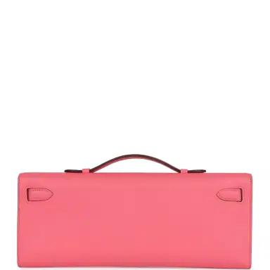 HERMÈS Hermes Kelly Cut Rose Azalee Swift Palladium Hardware | Thumbnail 4 HERMÈS Hermes Kelly Cut Rose Azalee Swift Palladium Hardware | Thumbnail 4