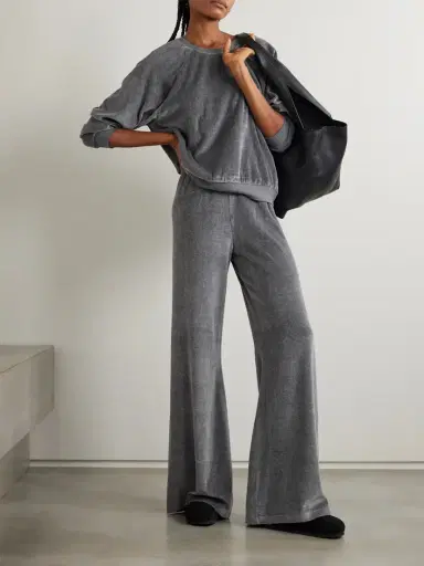 Suzie Kondi Zephyra Cotton-blend Velour Wide-leg Pants | Thumbnail 2 Suzie Kondi Zephyra Cotton-blend Velour Wide-leg Pants | Thumbnail 2