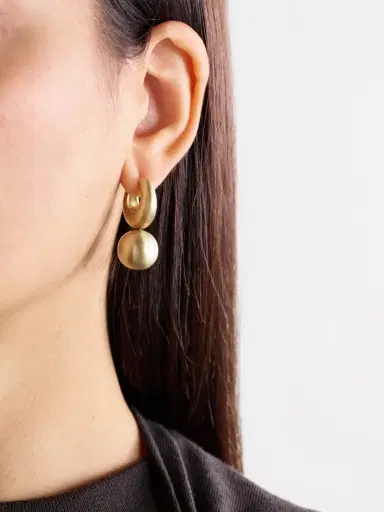 Irene Neuwirth Gumball Puffed Huggies 18-karat Gold Earrings | Thumbnail 2 Irene Neuwirth Gumball Puffed Huggies 18-karat Gold Earrings | Thumbnail 2