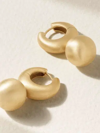 Irene Neuwirth Gumball Puffed Huggies 18-karat Gold Earrings | Thumbnail 3 Irene Neuwirth Gumball Puffed Huggies 18-karat Gold Earrings | Thumbnail 3