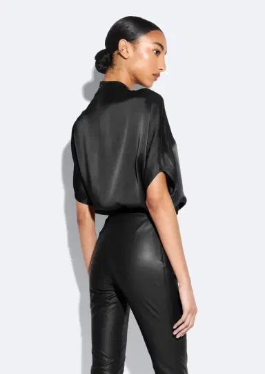 Lapointe Satin Cape Tee | Thumbnail 2 Lapointe Satin Cape Tee | Thumbnail 2