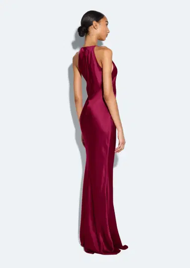 LAPOINTE Satin Halter Gown | Thumbnail 2 LAPOINTE Satin Halter Gown | Thumbnail 2