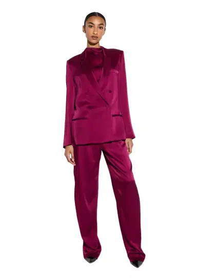 LAPOINTE Satin Relaxed Pleated Pant | Thumbnail 1 LAPOINTE Satin Relaxed Pleated Pant | Thumbnail 1