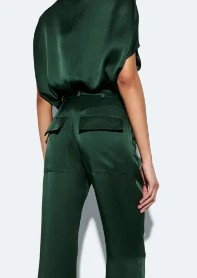 LAPOINTE Satin Tapered Pleated Pant | Thumbnail 3 LAPOINTE Satin Tapered Pleated Pant | Thumbnail 3