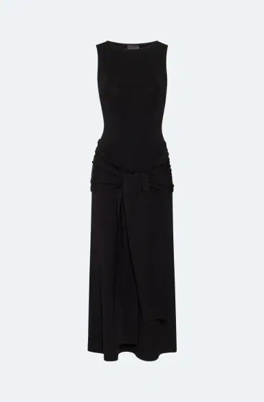 Lapointe Viscose Waist Tie Dress | Thumbnail 4 Lapointe Viscose Waist Tie Dress | Thumbnail 4