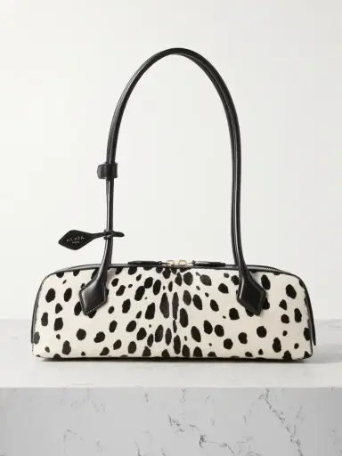 Alaïa Le Teckel Medium Leather-trimmed Printed Calf Hair Shoulder Bag | Thumbnail 1 Alaïa Le Teckel Medium Leather-trimmed Printed Calf Hair Shoulder Bag | Thumbnail 1