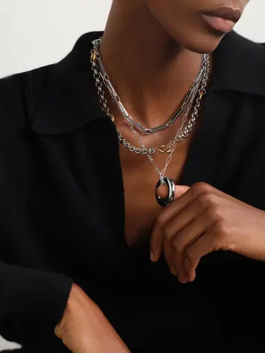 Laura Lombardi Chuisa Rhodium-plated Recycled Necklace | Thumbnail 5 Laura Lombardi Chuisa Rhodium-plated Recycled Necklace | Thumbnail 5