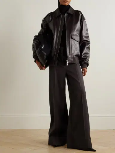 The Frankie Shop Viper Oversized Leather Jacket | Thumbnail 5 The Frankie Shop Viper Oversized Leather Jacket | Thumbnail 5