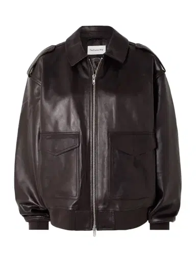 The Frankie Shop Viper Oversized Leather Jacket | Thumbnail 1 The Frankie Shop Viper Oversized Leather Jacket | Thumbnail 1