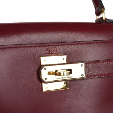 HERMÈS Vintage Hermes Kelly Sellier 28 Rouge H Box Gold Hardware | Thumbnail 7 HERMÈS Vintage Hermes Kelly Sellier 28 Rouge H Box Gold Hardware | Thumbnail 7